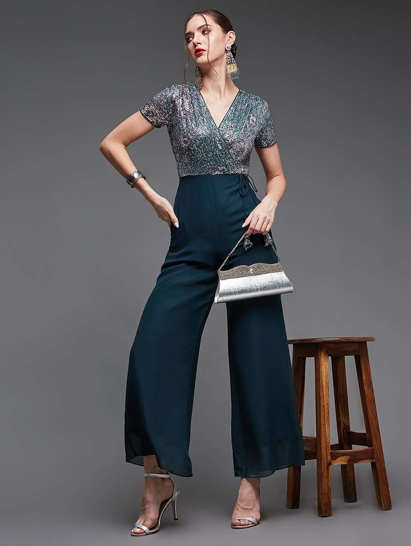 women emebllished short sleeve jumpsuit - 22364152 -  Standard Image - 3