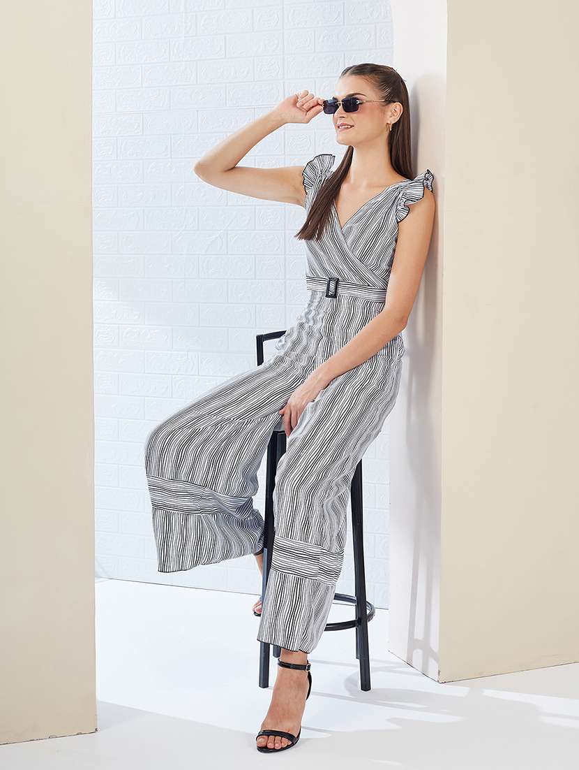 women striped sleeveless jumpsuit - 22364154 -  Standard Image - 3