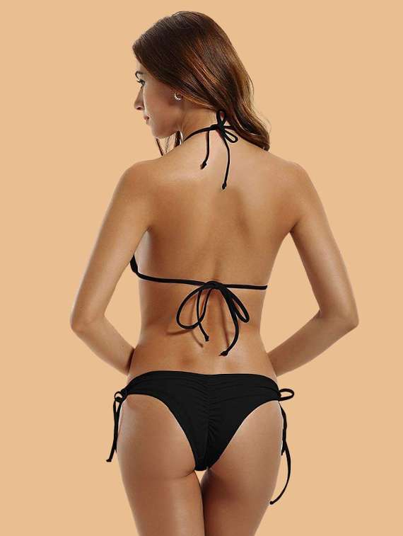 women solid swimwear bikini set - 22364170 -  Standard Image - 3