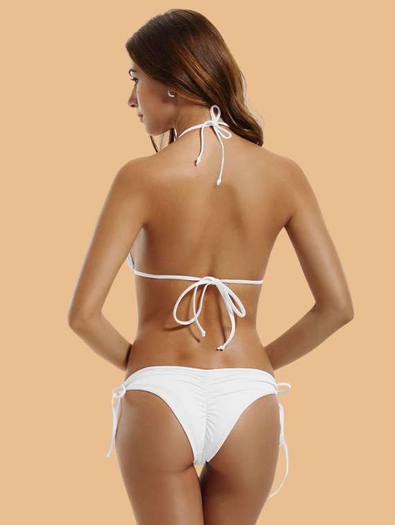 women solid swimwear bikini set - 22364171 -  Standard Image - 3