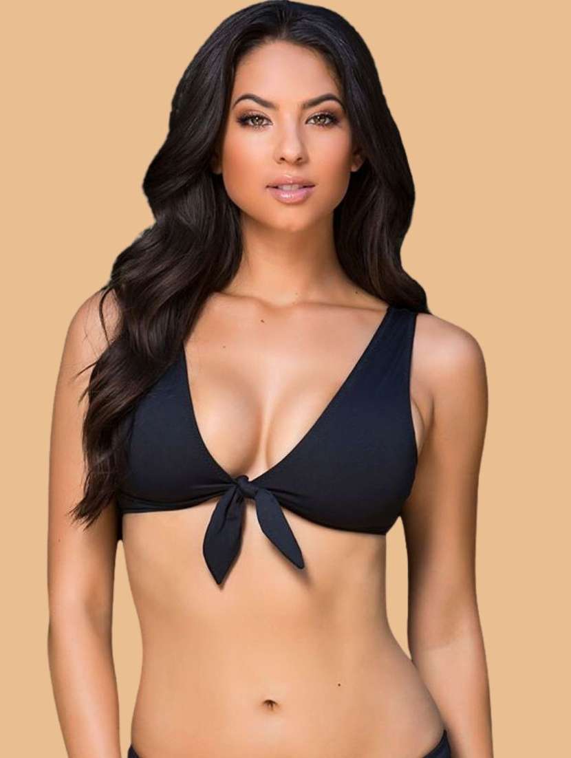 black polyester bikini - 22364202 -  Standard Image - 3