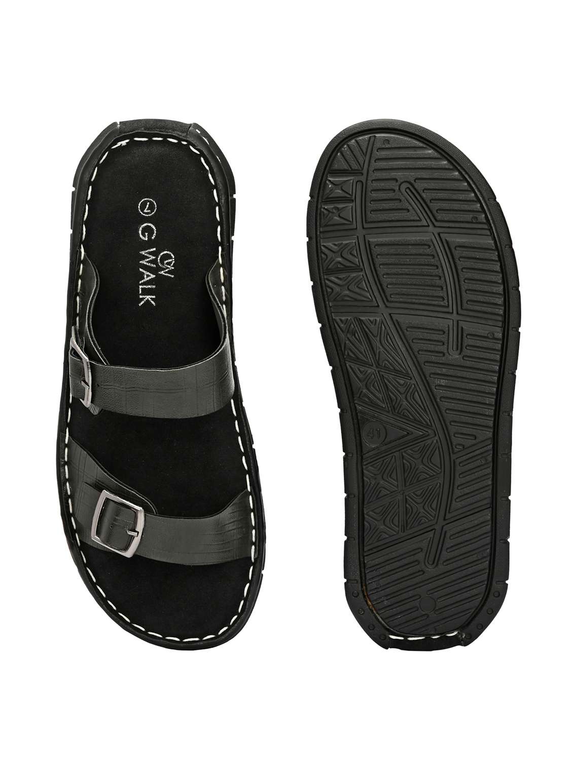 men solid slip on sandal - 22364251 -  Standard Image - 5