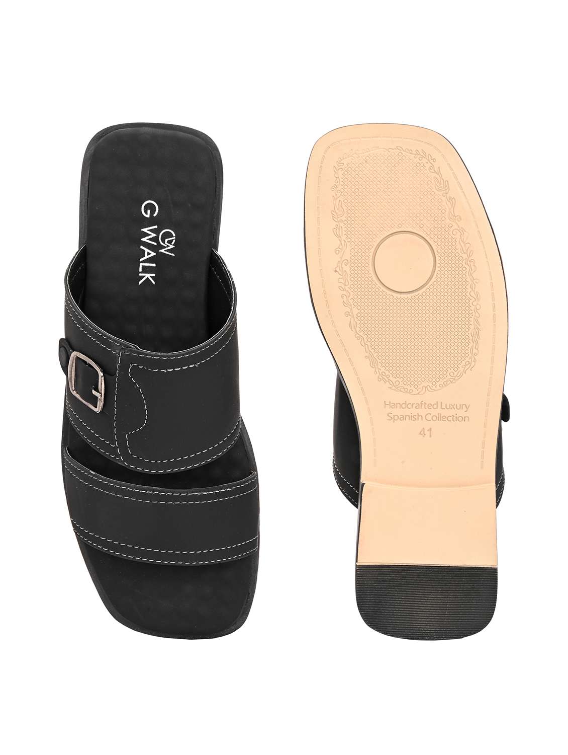 men solid slip on sandal - 22364255 -  Standard Image - 5