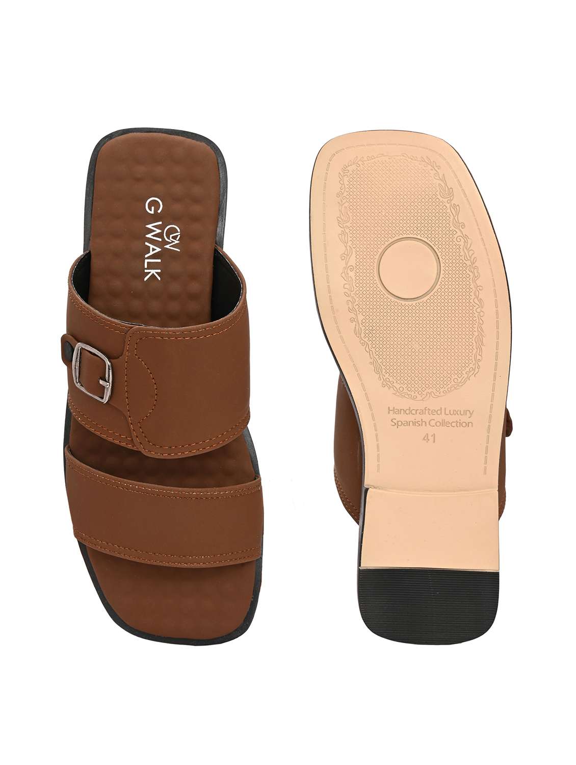 men solid slip on sandal - 22364256 -  Standard Image - 5
