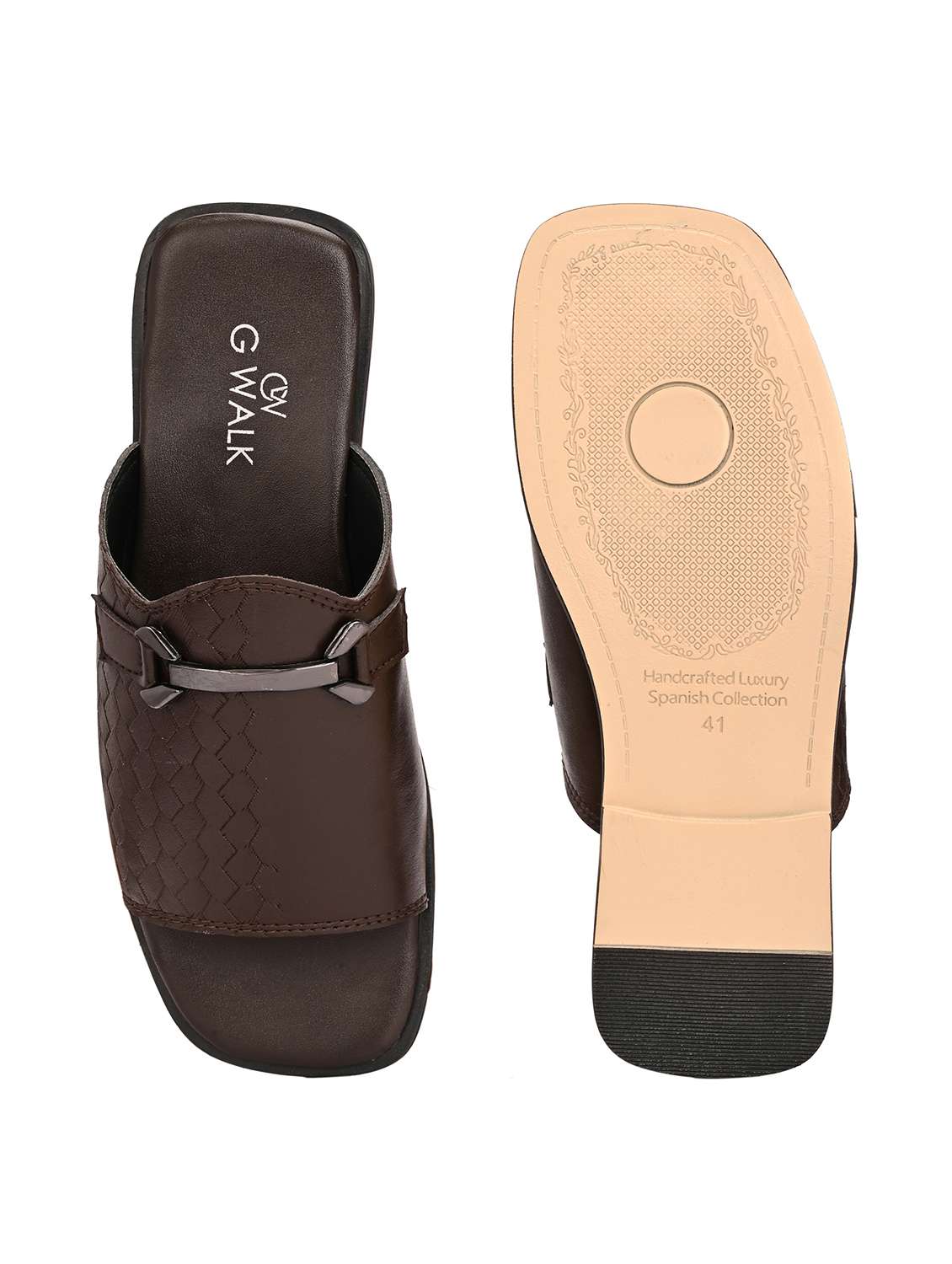 men solid slip on sandal - 22364263 -  Standard Image - 5