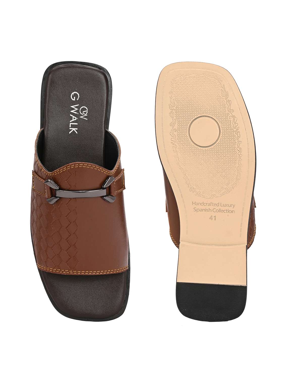 men solid slip on sandal - 22364264 -  Standard Image - 5