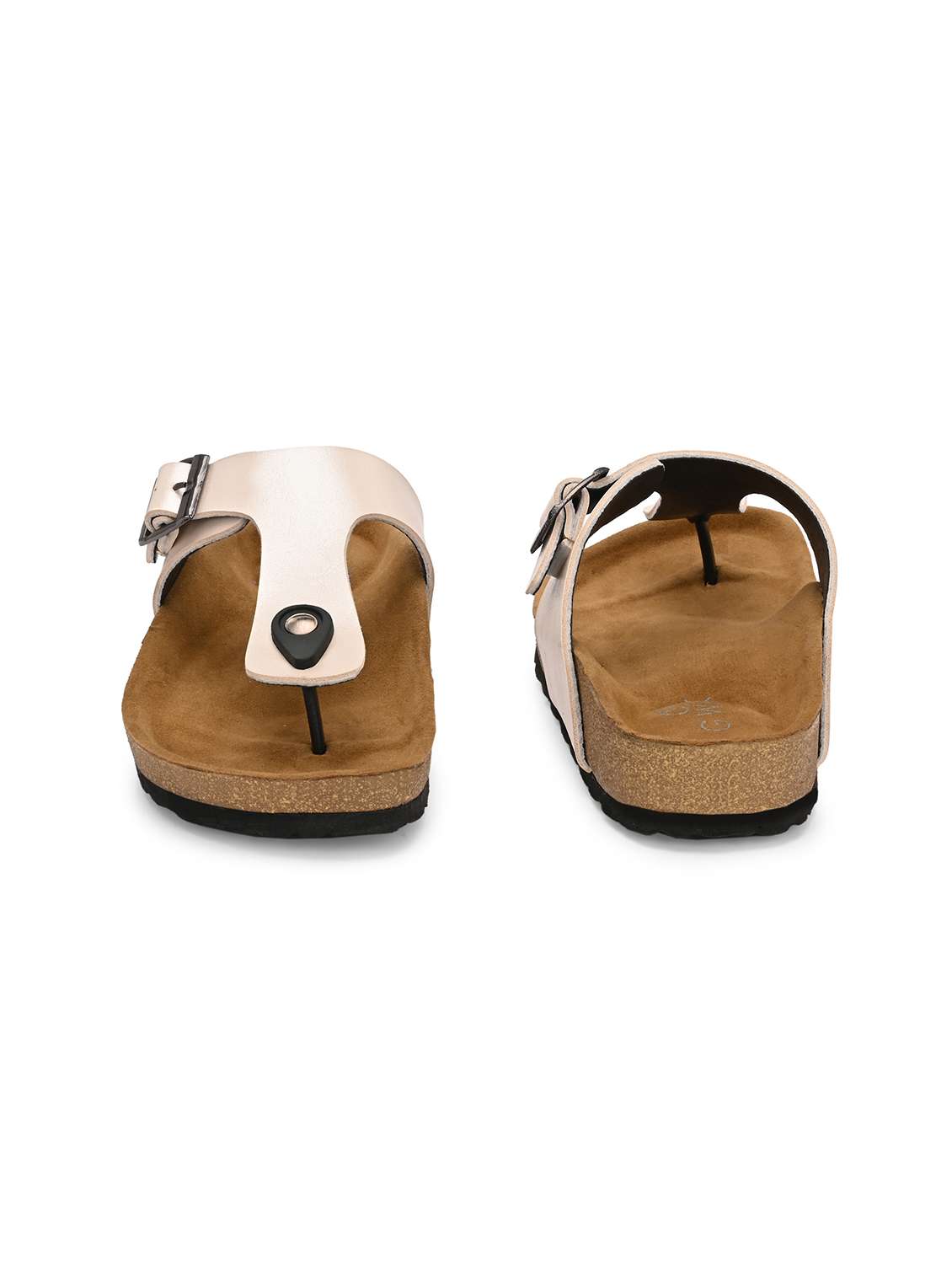 women cream slip on sandal - 22364273 -  Standard Image - 3