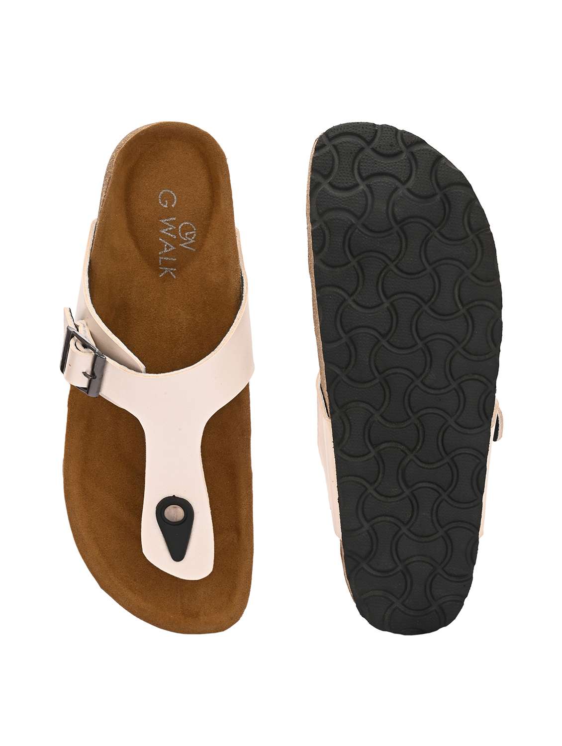 women cream slip on sandal - 22364273 -  Standard Image - 5