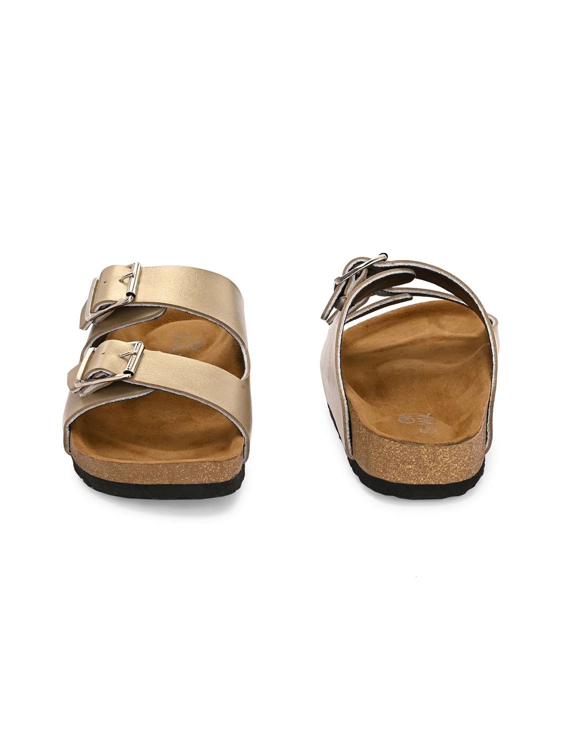women gold slip on sandal - 22364275 -  Standard Image - 3