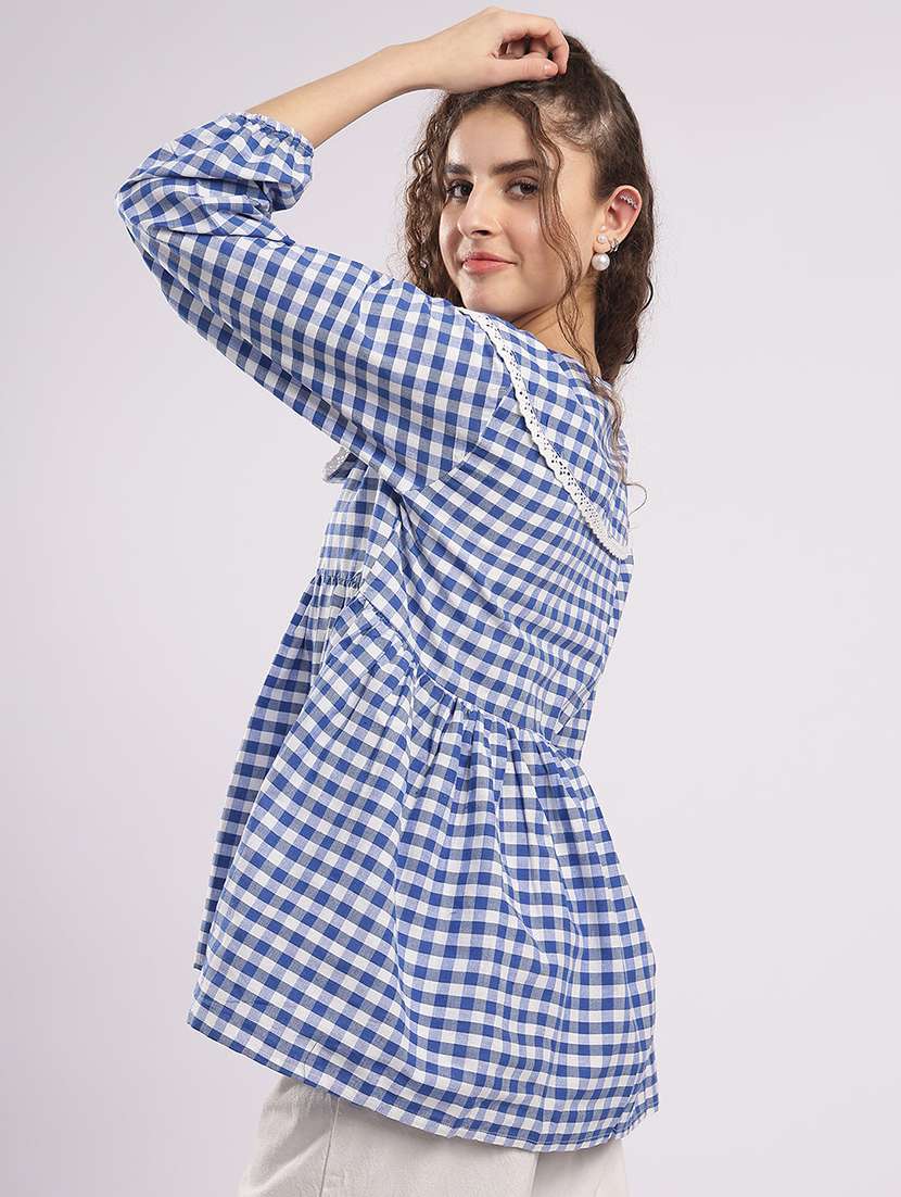 blue cotton regular top - 22364411 -  Standard Image - 3