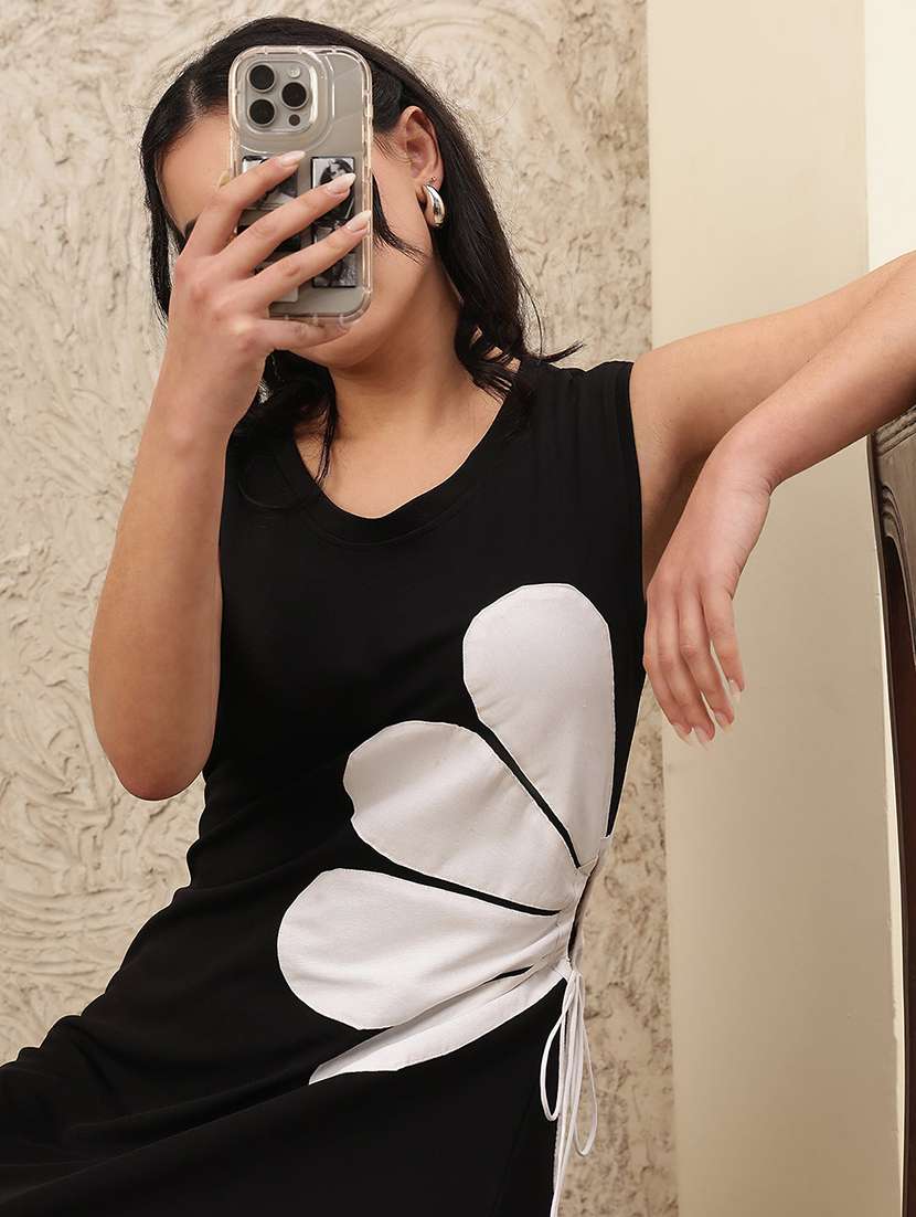 women self design sleeveless a-line dress - 22364442 -  Standard Image - 5