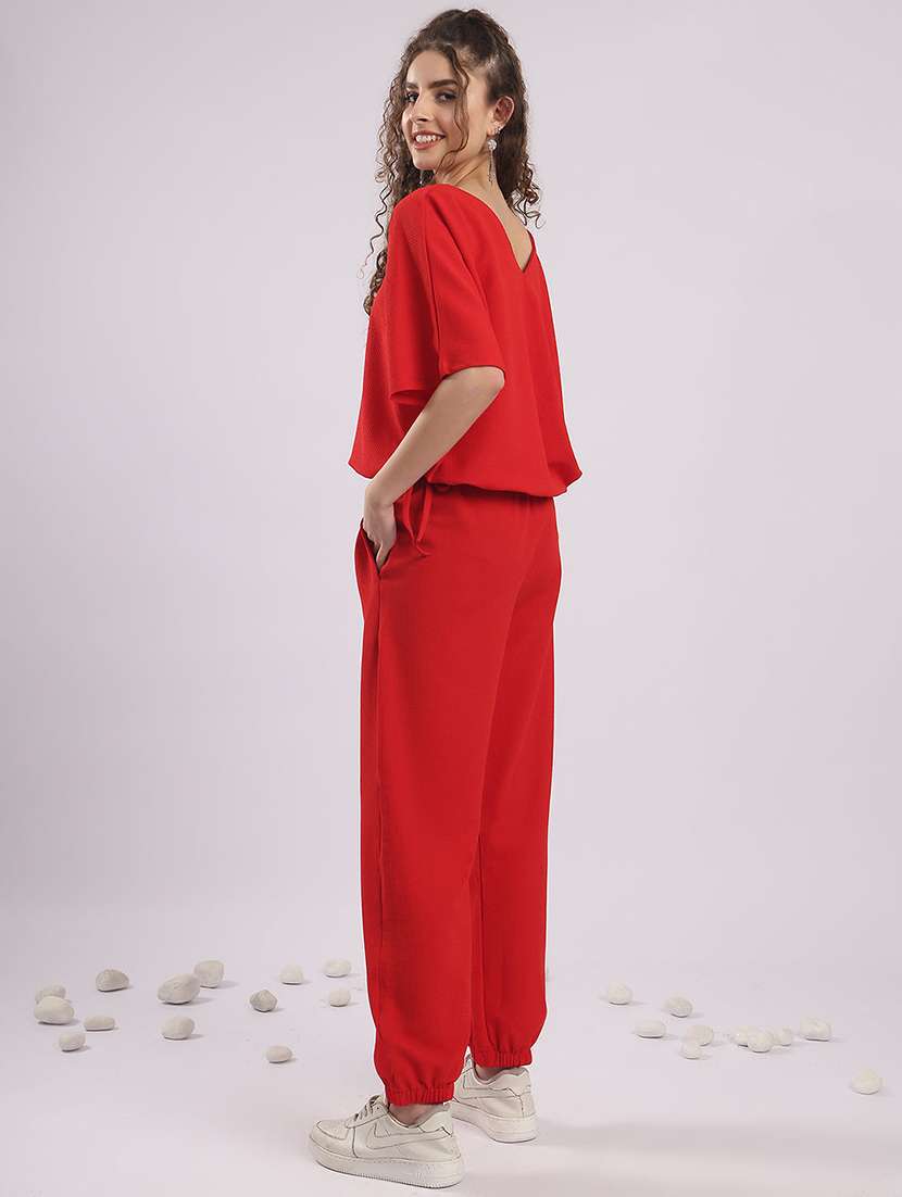 women solid top and trouser co-ord set - 22364476 -  Standard Image - 3