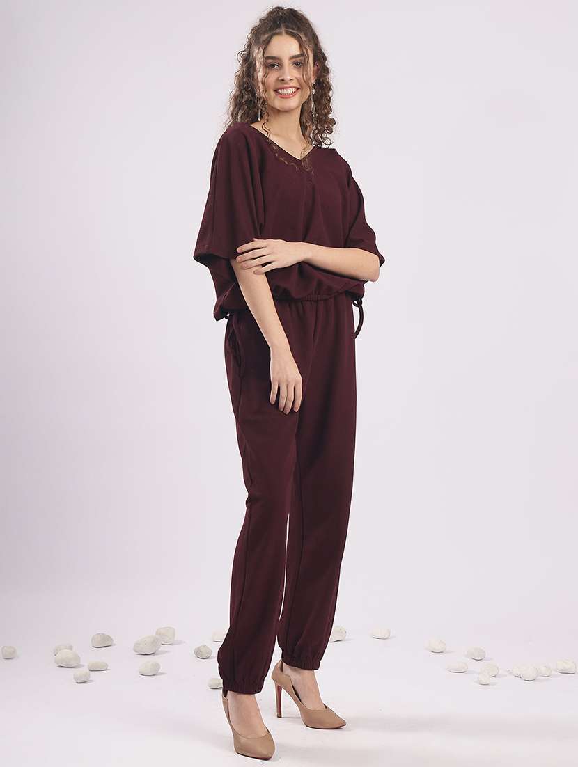 women solid top and trouser co-ord set - 22364508 -  Standard Image - 3