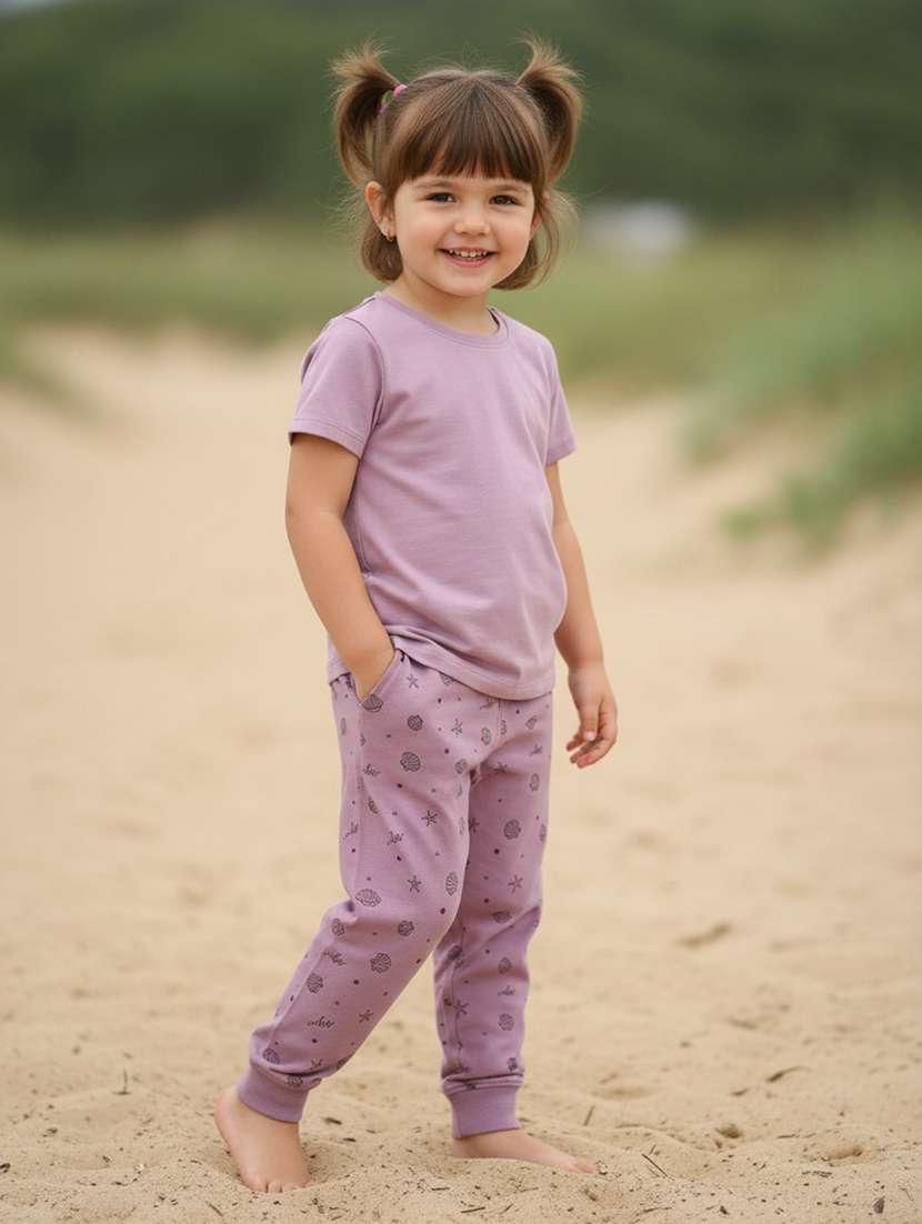 purple cotton pyjama set nightwear