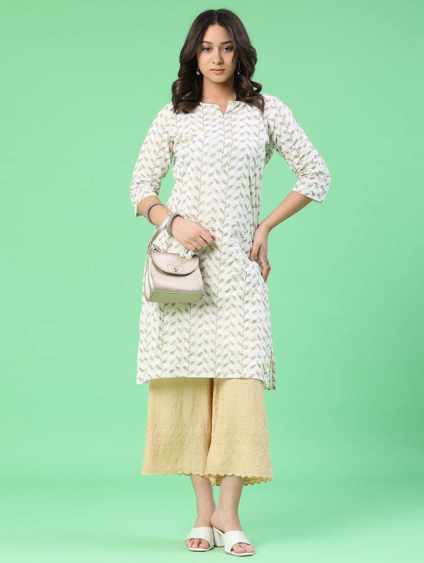 women embroidered mid rise straight fit palazzo - 22367383 -  Standard Image - 5