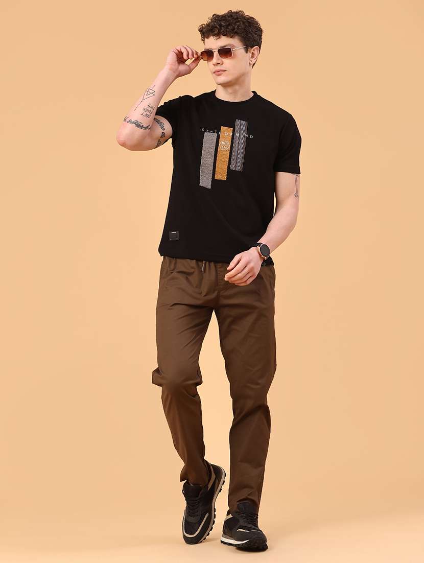 brown cotton chinos casual trousers - 22367566 -  Standard Image - 5