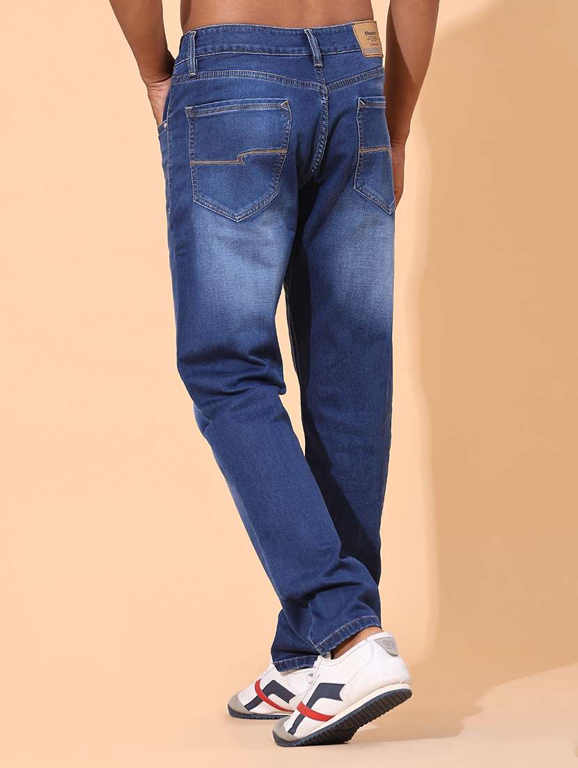 men washed mid rise full length tapered jeans - 22367605 -  Standard Image - 3