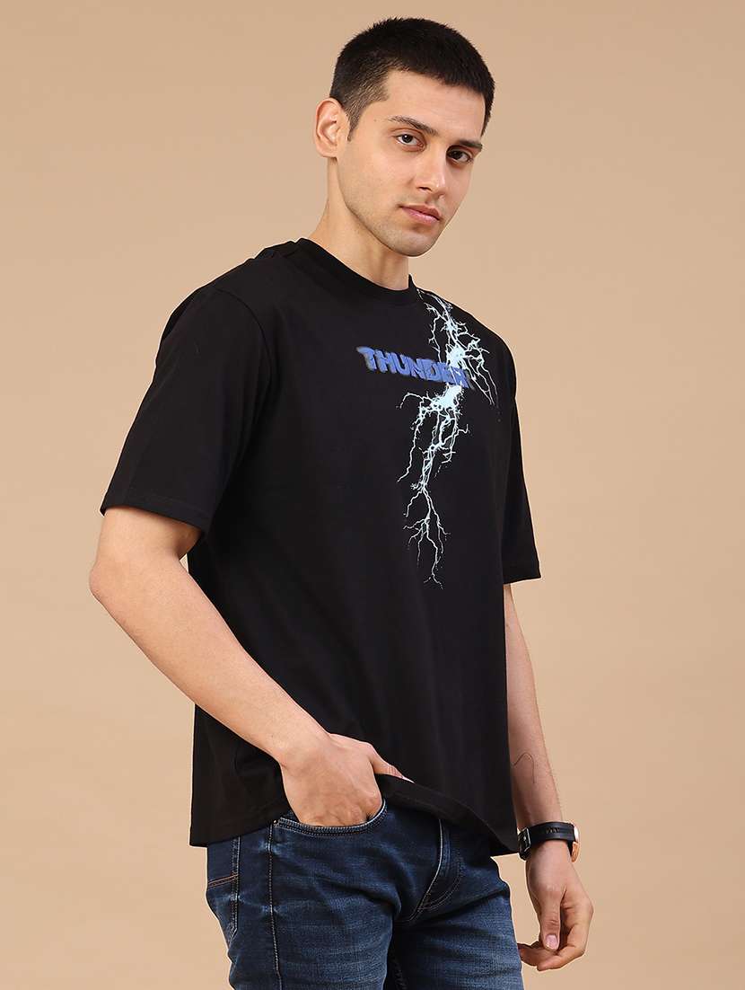 men printed short sleeve loose fit t-shirt - 22368113 -  Standard Image - 3