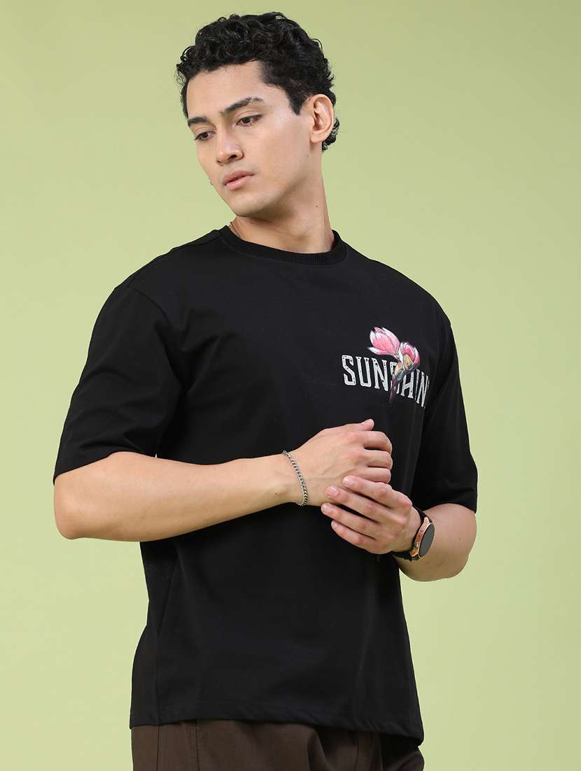 Men Printed Round Neck T-shirt - 22368114 -  Standard Image - 3