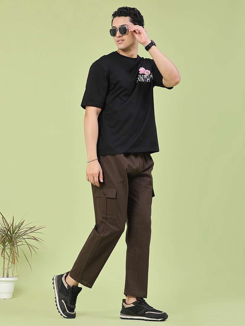 Men Printed Round Neck T-shirt - 22368114 -  Standard Image - 5