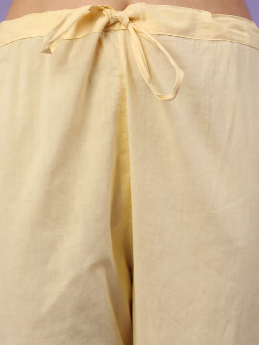 yellow cotton kurta pant  set - 22368298 -  Standard Image - 5