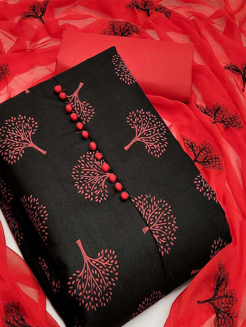 women printed unstitched suit set