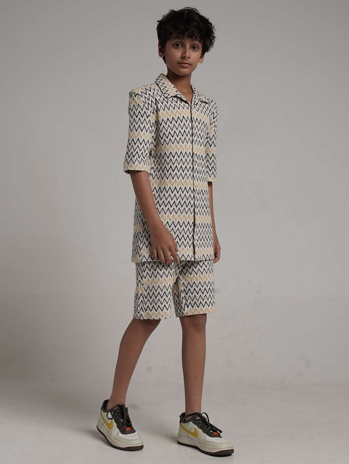 boys printed shirt and shorts co-ords set - 22368355 -  Standard Image - 3