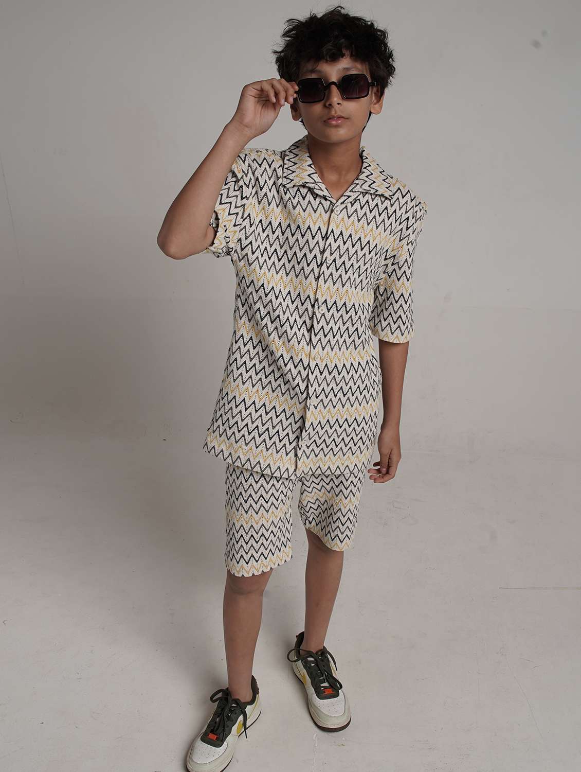 boys printed shirt and shorts co-ords set - 22368355 -  Standard Image - 5