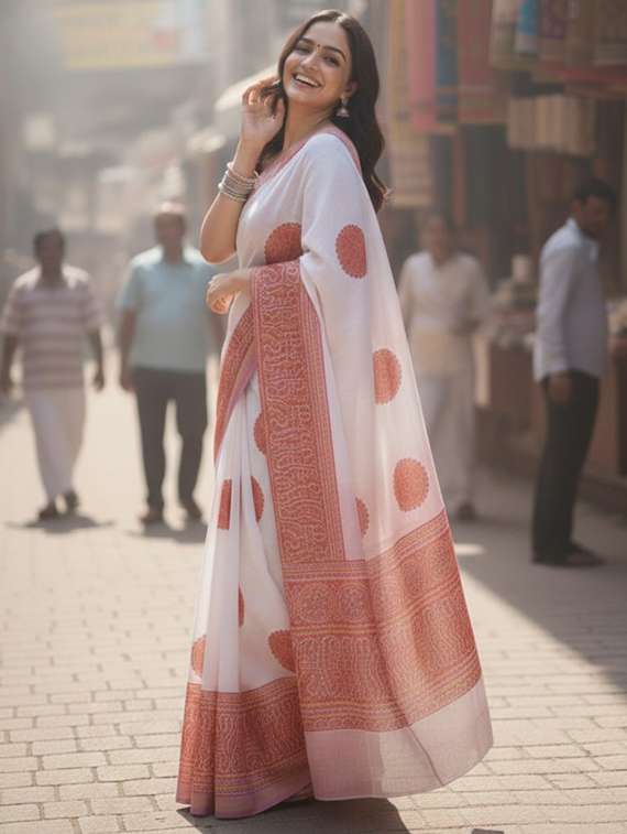 women self design bordered saree with blouse - 22368363 -  Standard Image - 5