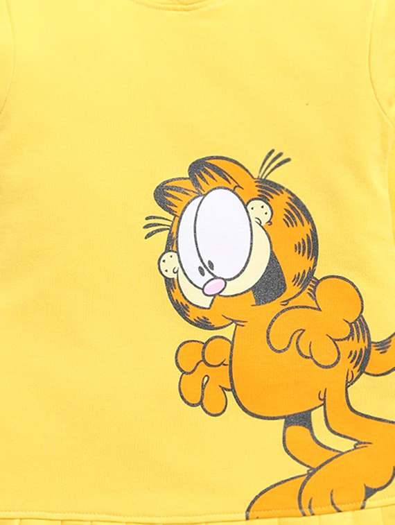 girls printed long sleeve hooded tiered dress - 22368488 -  Standard Image - 3