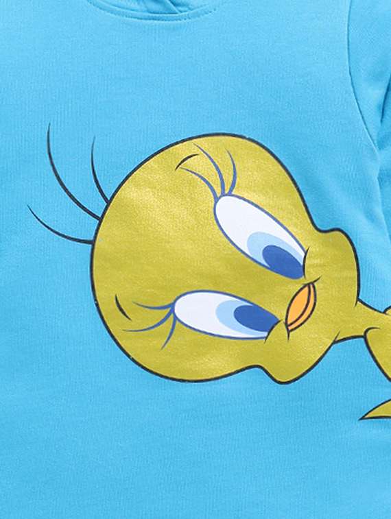 girls printed long sleeve hooded tiered dress - 22368490 -  Standard Image - 3