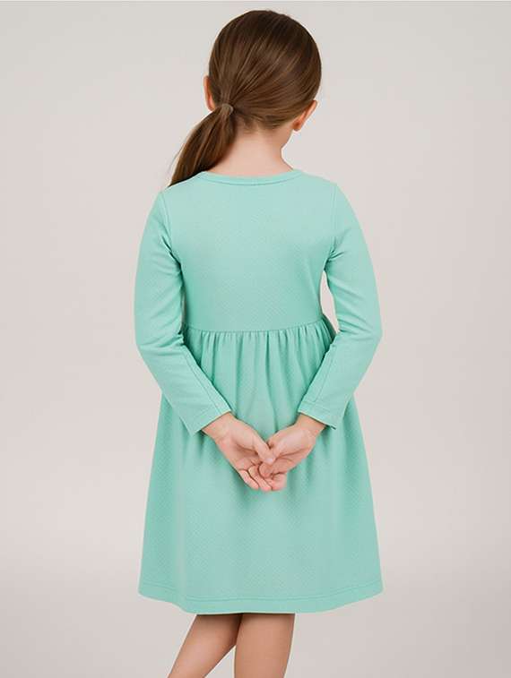 girls printed long sleeve a-line dress - 22368495 -  Standard Image - 3