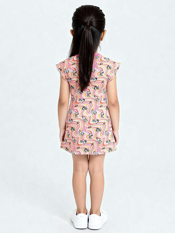 girls printed short sleeve a-line dress - 22368497 -  Standard Image - 3