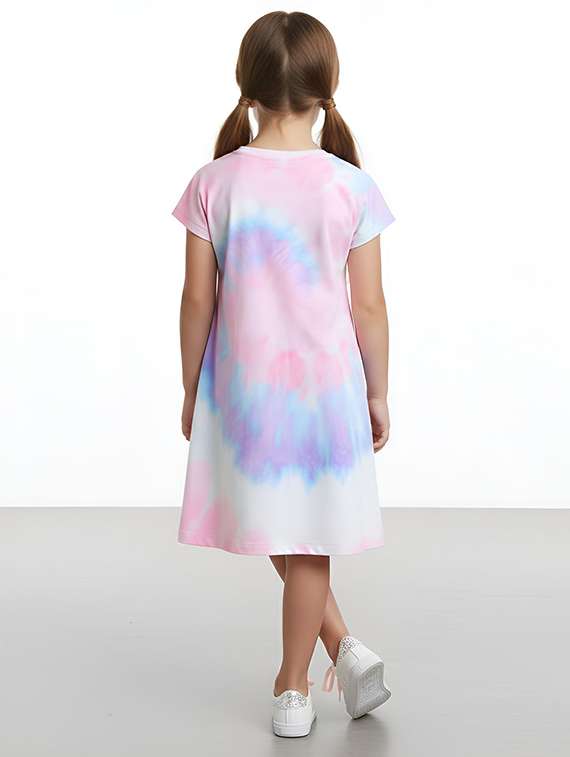girls printed short sleeve a-line dress - 22368498 -  Standard Image - 3