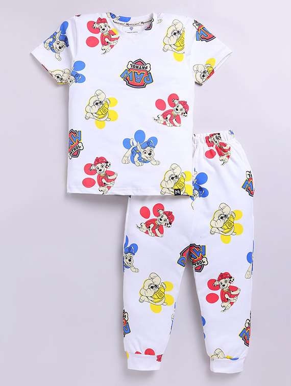 boys printed t-shirt and jogger set