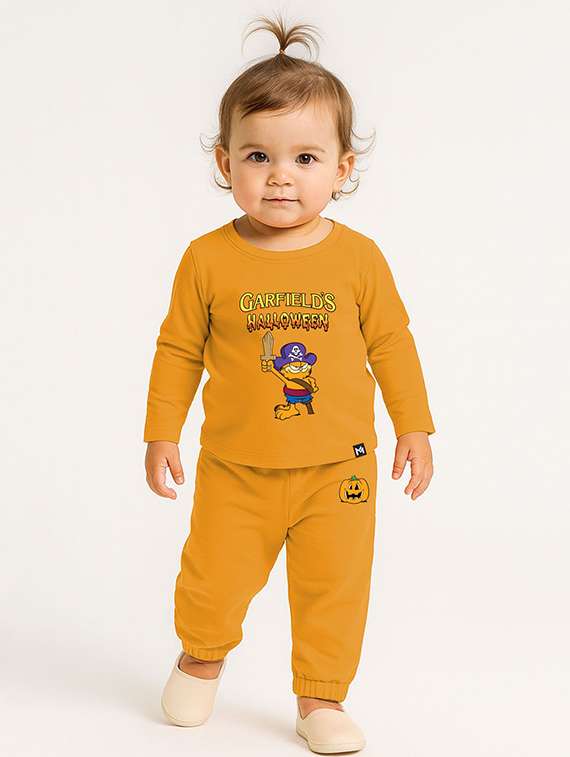 kids printed t-shirt and jogger set