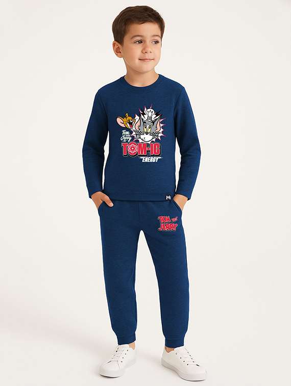 kids printed t-shirt and jogger set