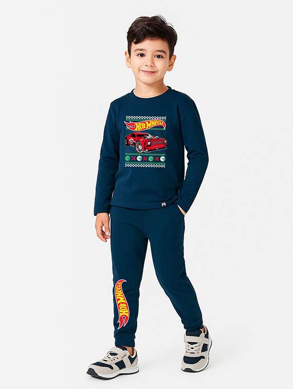 kids printed t-shirt and jogger set