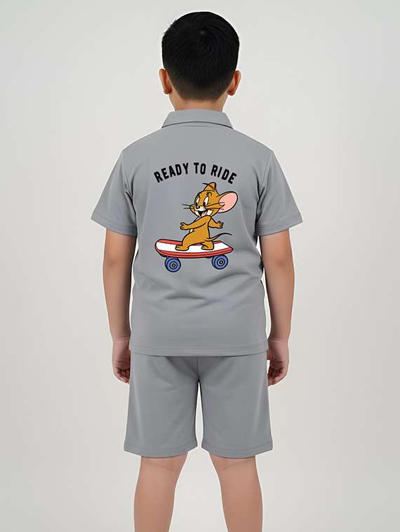Boys Printed Shirt And Short Set - 22368564 -  Standard Image - 3