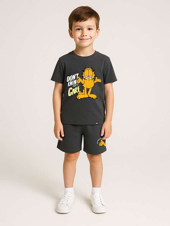 kids printed t-shirt and shorts set