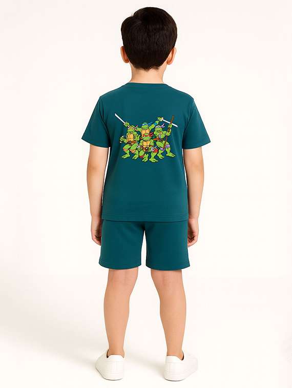 kids printed t-shirt and shorts set - 22368569 -  Standard Image - 3