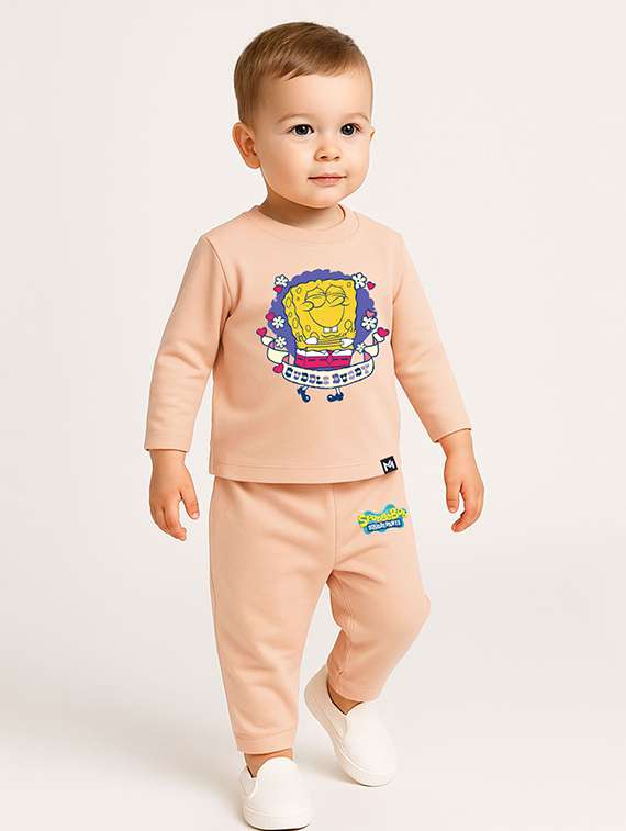 kids printed long sleeve full length set