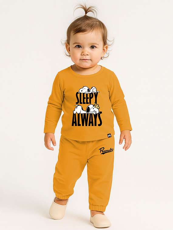 kids printed long sleeve full length set