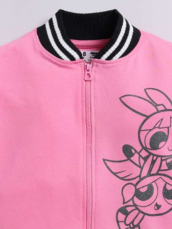 girls printed long sleeve varsity jacket - 22368616 -  Standard Image - 3