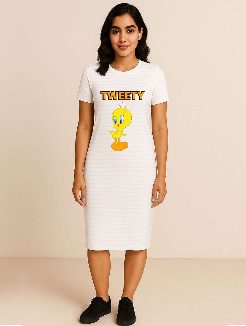 women printed short sleeve t-shirt dress - 22368640 -  Standard Image - 3