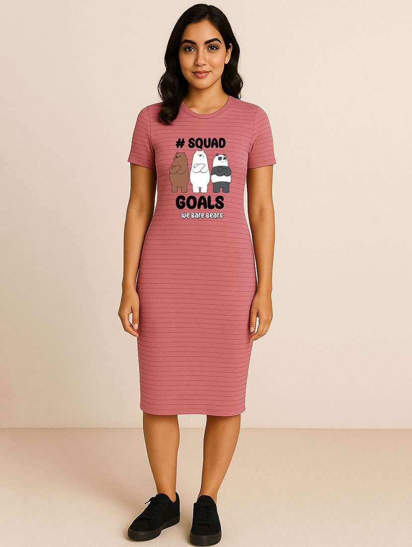 women printed short sleeve t-shirt dress - 22368643 -  Standard Image - 3