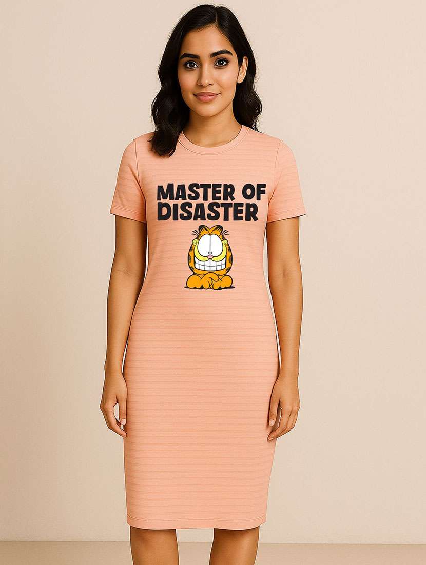 women printed short sleeve t-shirt dress