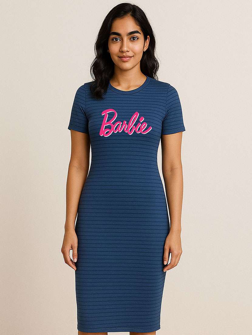 women printed short sleeve bodycon dress