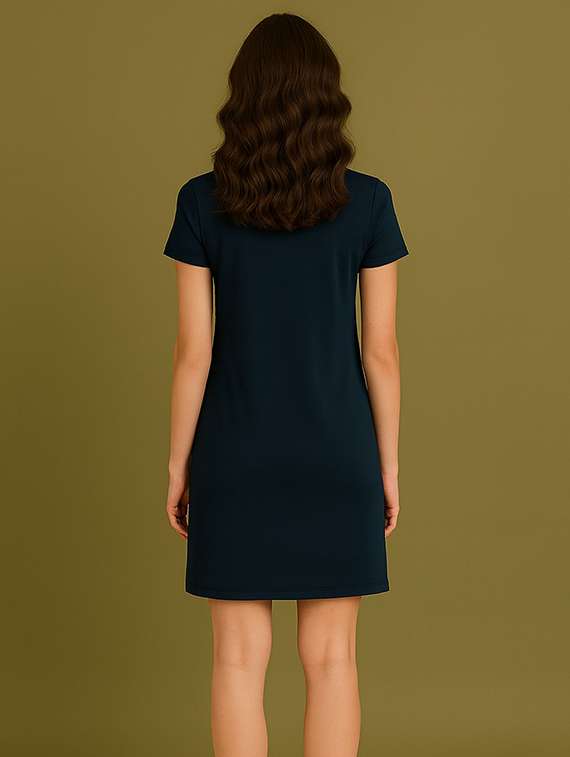 women printed short sleeve t-shirt dress - 22368651 -  Standard Image - 3