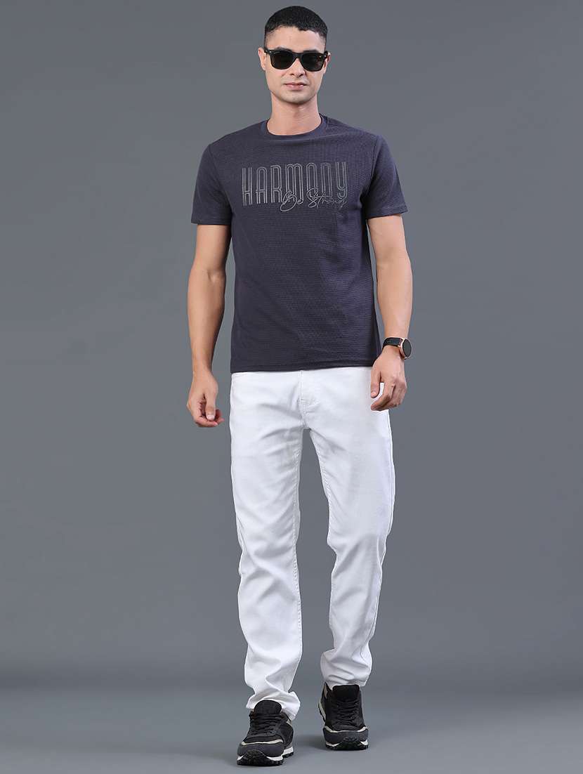 Men Printed Round Neck Casual T-shirt - 22370888 -  Standard Image - 5